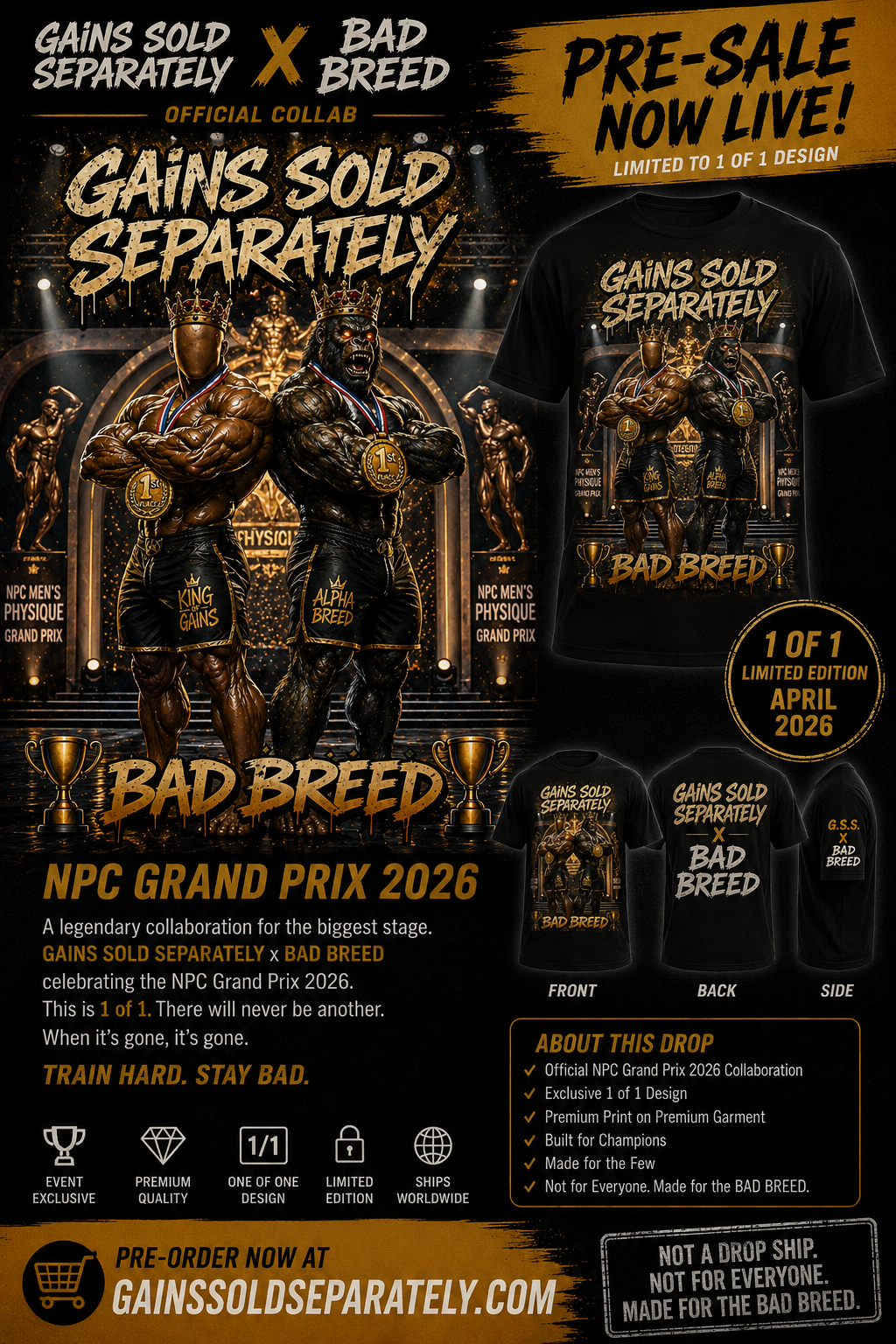 GSS × Bad Breed NPC Grand Prix 2026 Tee (Limited Edition)